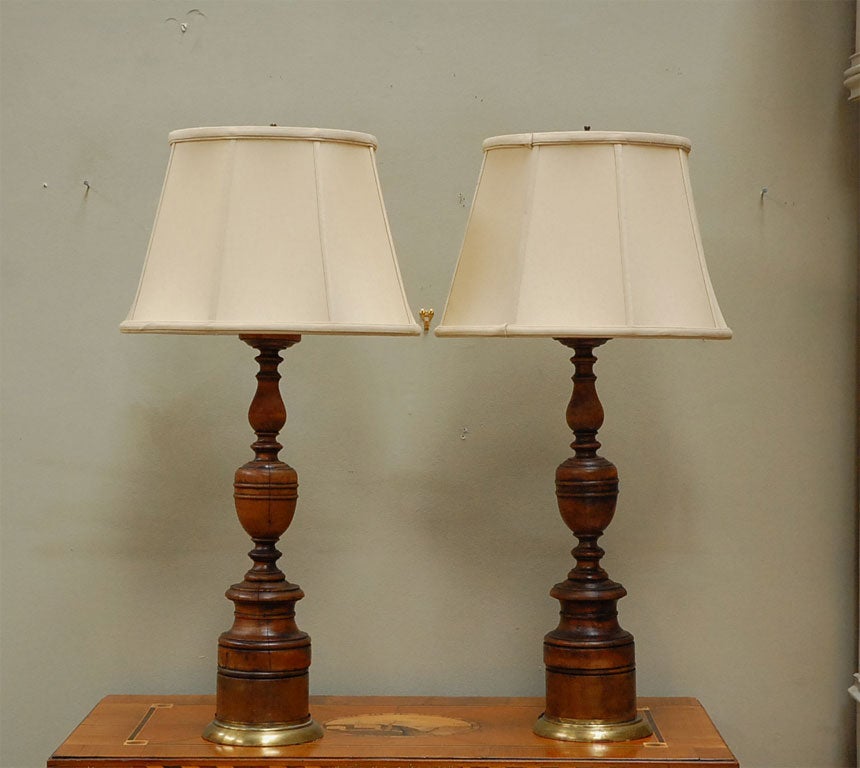 Pair of 19th Century Italian Pricket Lamps