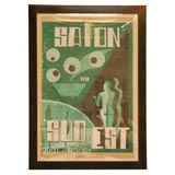 Vintage "Salon Du Sud Est" French Gouache Poster Design