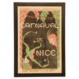 Vintage Carnaval de Nice Original Gouache Poster Design