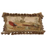 Pheasant aubusson pillow