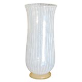 Large murano vase in laticcino and gold dust Large murano vase in laticcino and gold dust