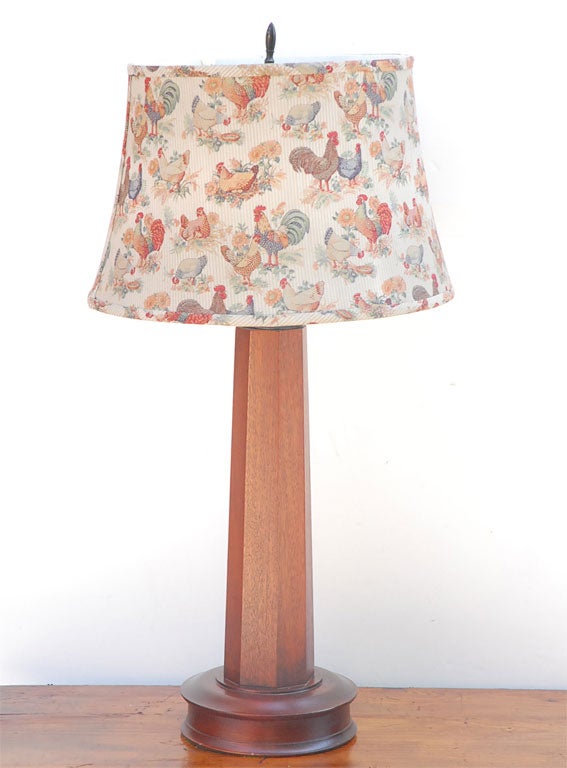 Pair of wood walnut    lamps