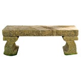 Carved Stone Bench