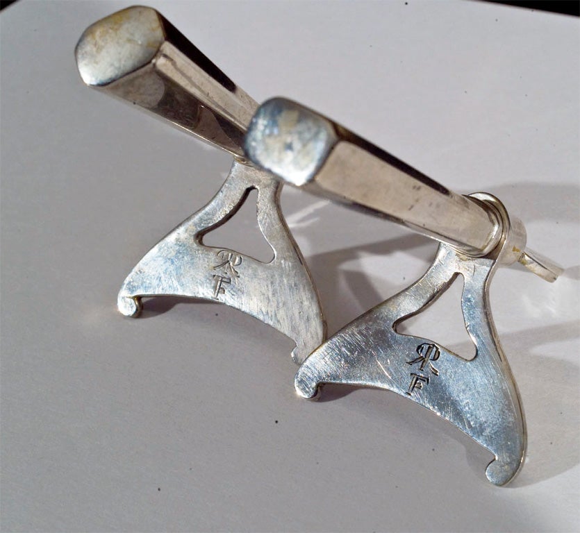 19th Century 6 Prs. Elegant Hand-wrought Plated Sterling Corn Holders
