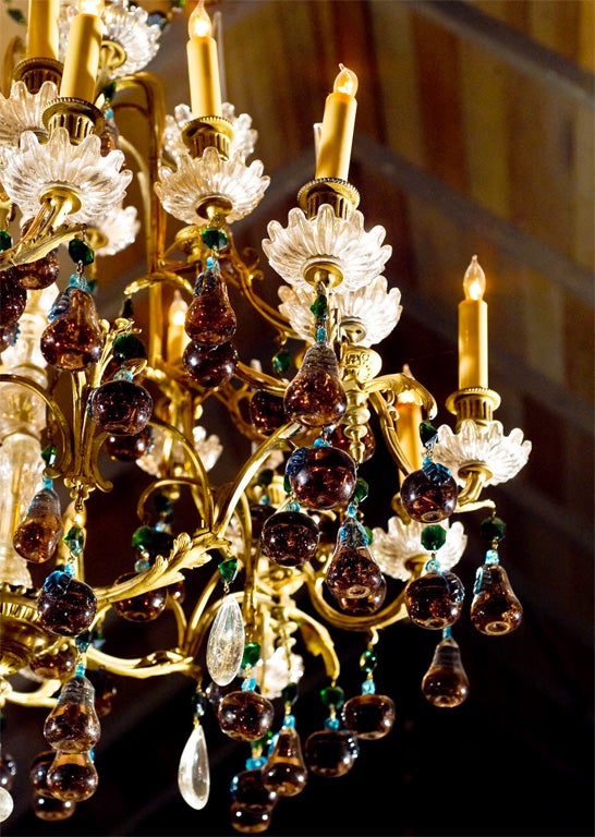 Grand Scale French Crystal Chandelier In Excellent Condition In Woodbury, CT