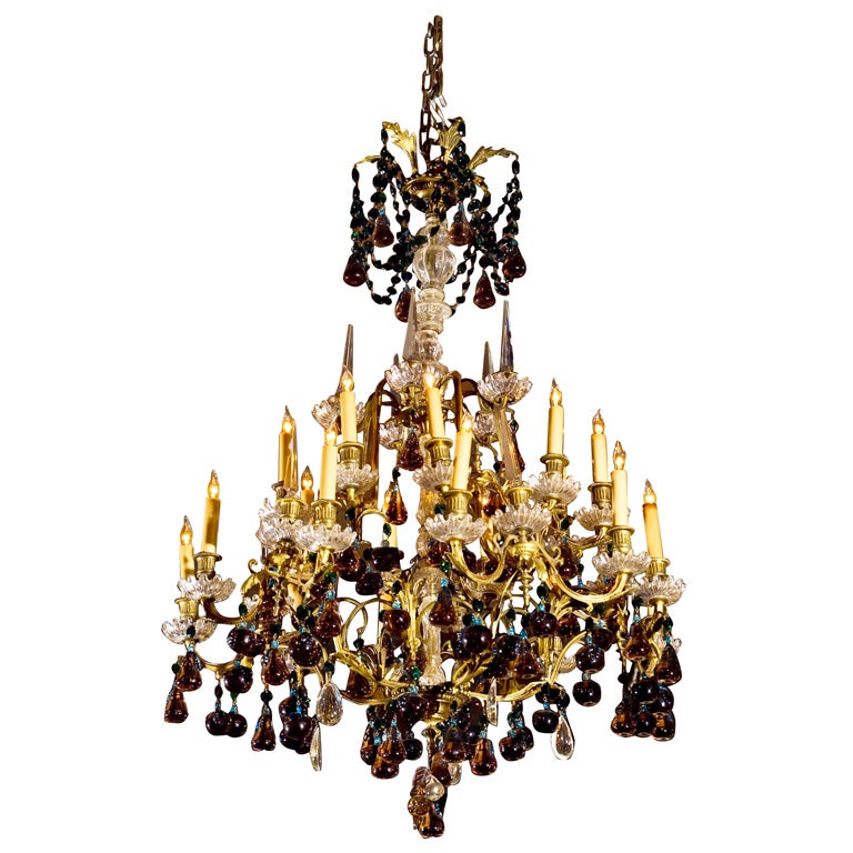 Grand Scale French Crystal Chandelier