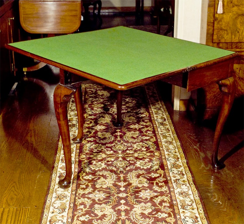 British Mahogany Flip-Top Game Table