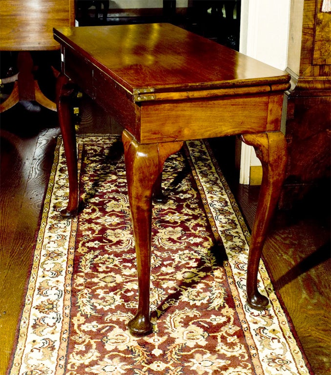 18th Century and Earlier Mahogany Flip-Top Game Table