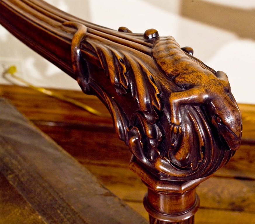 Carved Mahogany Bishop's Chair 1