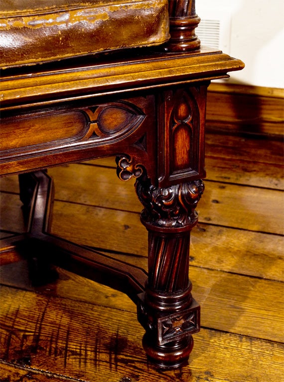 Carved Mahogany Bishop's Chair 2