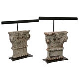 Two 19th Century Corinthian Capitals Mounted as Lamps