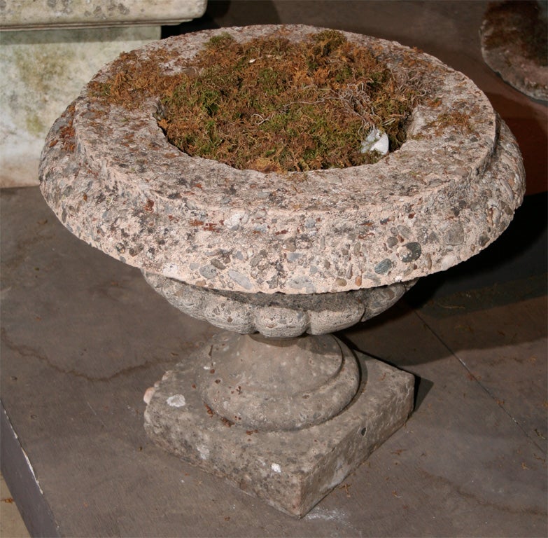 Pair of French tazza form urns