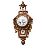 19th Century Bronze Cartel Clock with Brevete Movement