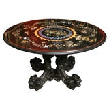 Antique Large Italian Oval Pietre Dure Center Table - REDUCED