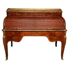 19th Century Louis XV Roll Top Cylinder Desk