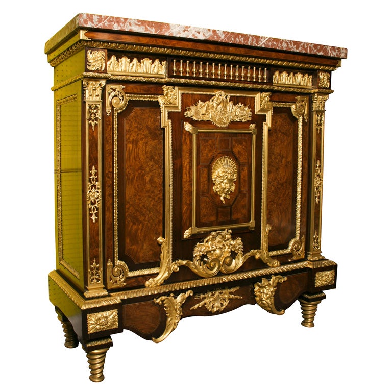 19th Century Louis XVI Marble-Top Cabinet Attributed to Joseph-Emmanuel Zwiener For Sale