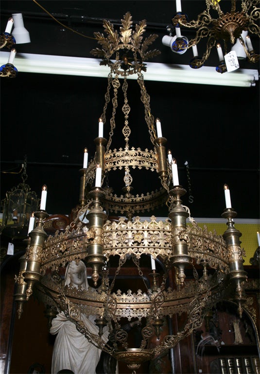 Bronze Gothic Revival Chandelier