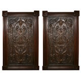 Pair of Italian Leather Panels