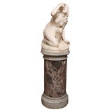 Antique Italian Marble on Pedistal