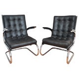 Chrome and Leather Czech Chairs 8