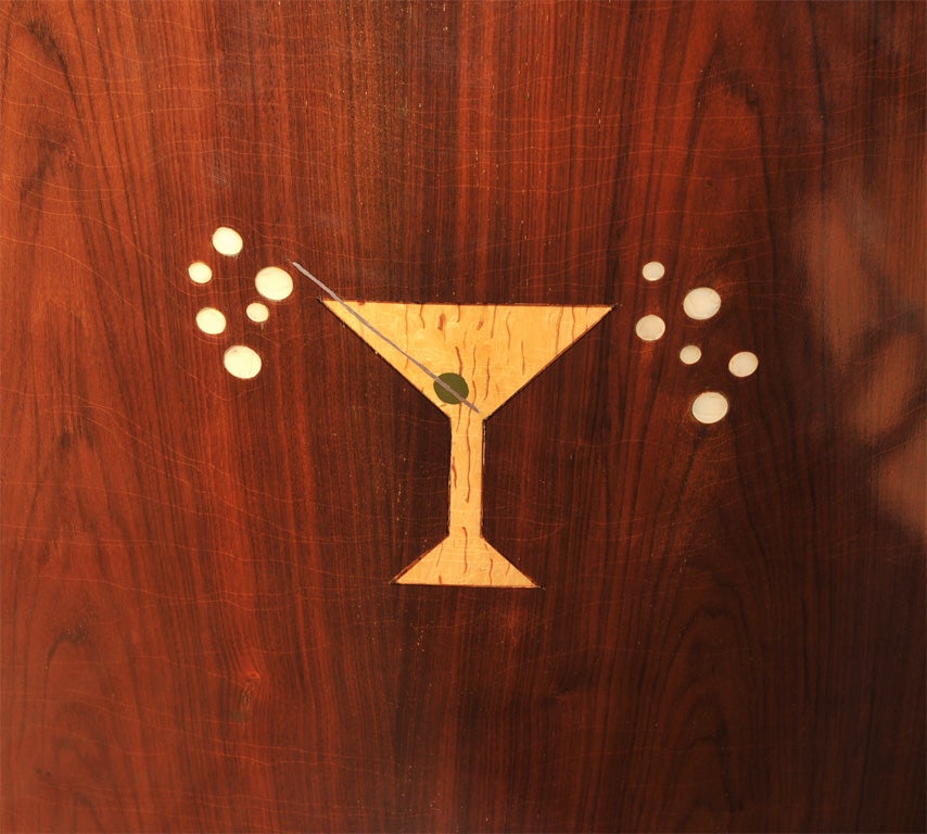 Argentine Art Deco Wood Martini Bar