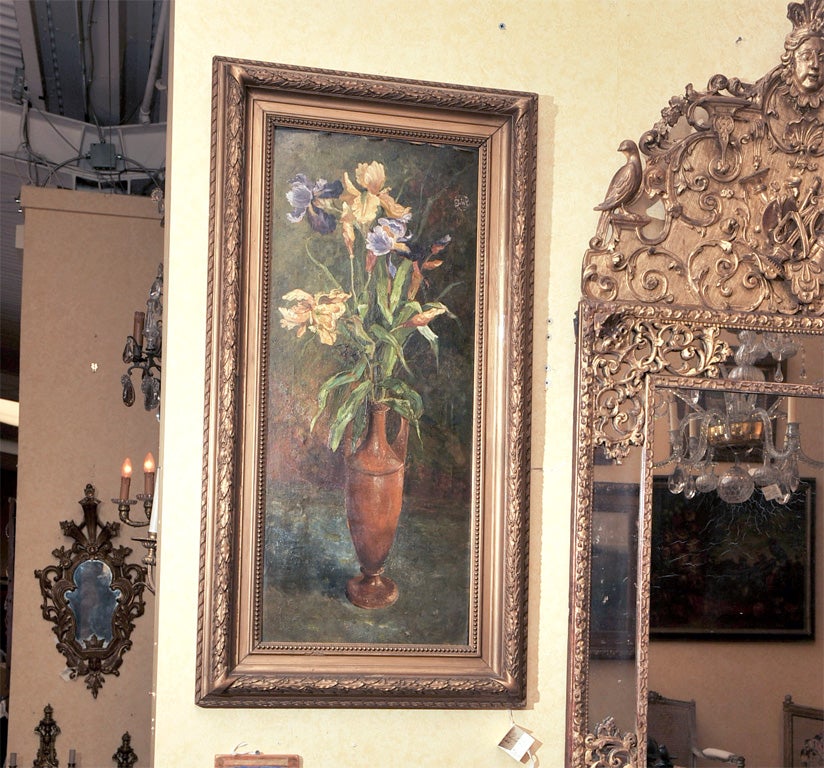 Arts and Crafts Iris Still Life For Sale