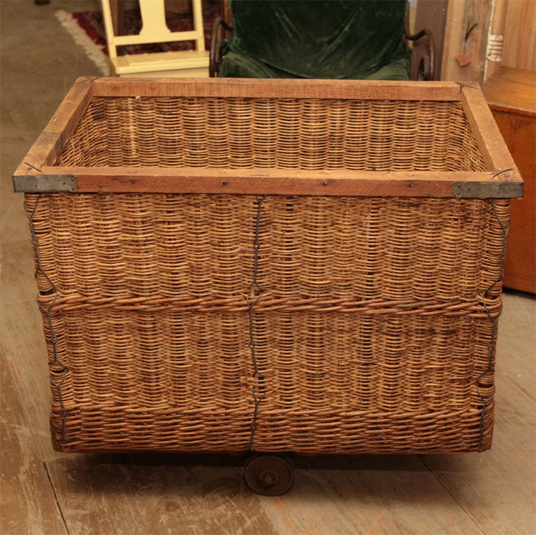 Multipurpose French Laundry Cart.  Great for firewood, toy box, storage container or its original purpose.