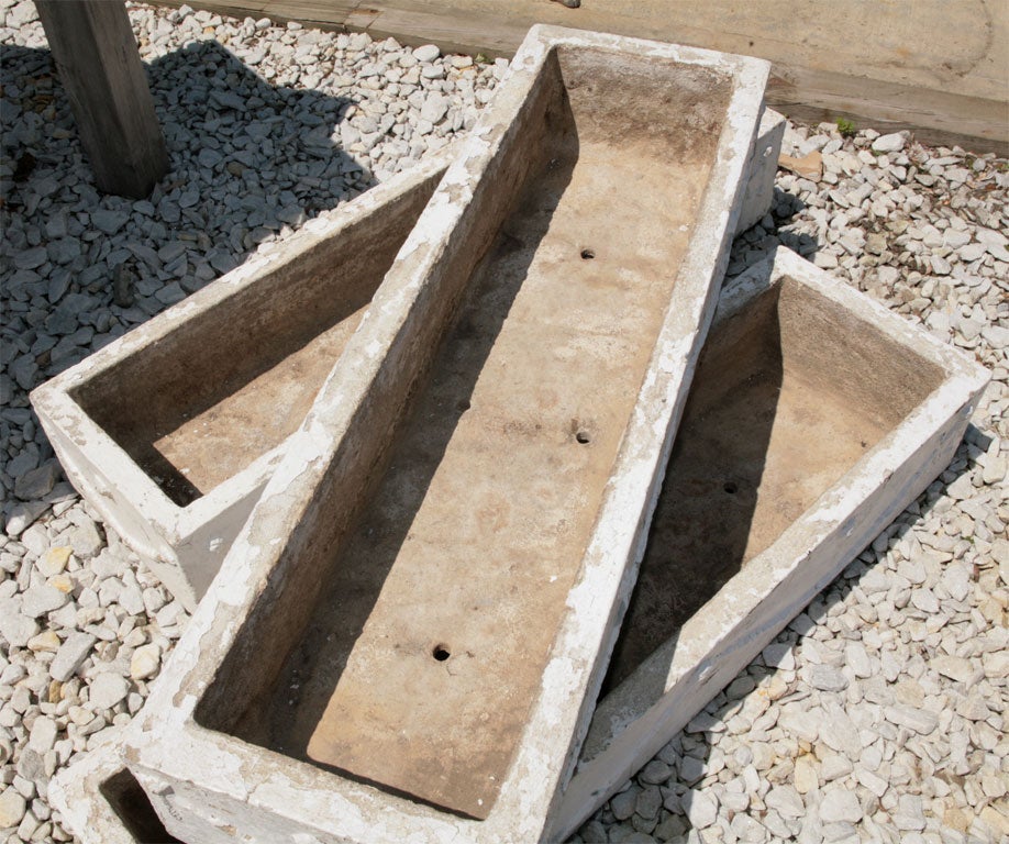 3 Cast Concrete Planters 1