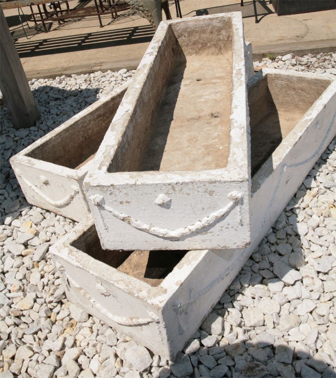 3 Cast Concrete Planters 2