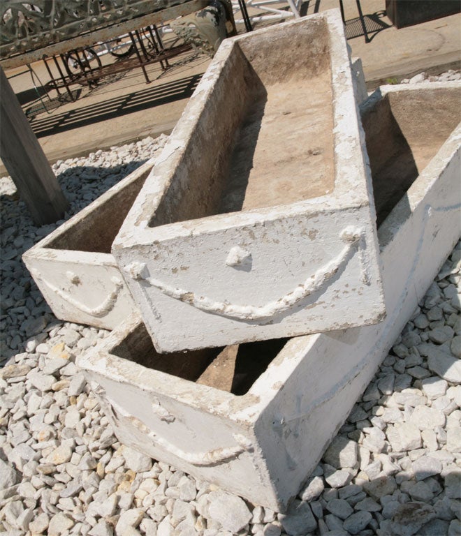 3 Cast Concrete Planters 3
