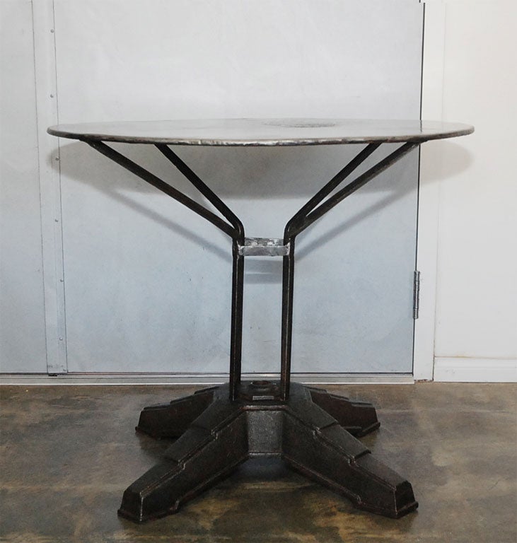 Other Polished Metal Garden Table For Sale