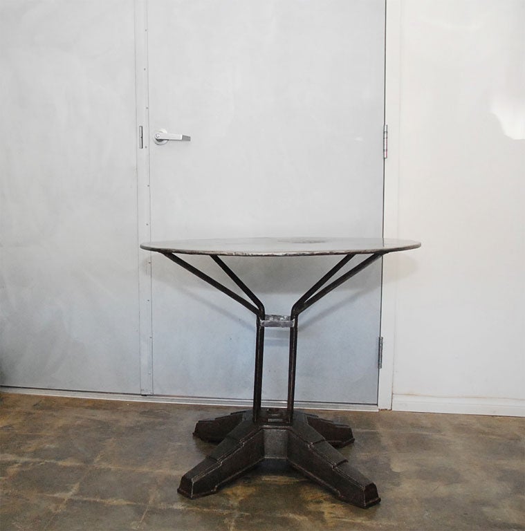 Polished Metal Garden Table For Sale 2