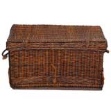 Antique French Wicker Trunk