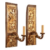 Large Giltwood Sconces