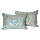 Retro Pair of Custom Fortuny Pillows "Orsini" Pattern