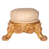 Italian Style Carved Giltwood  Stool