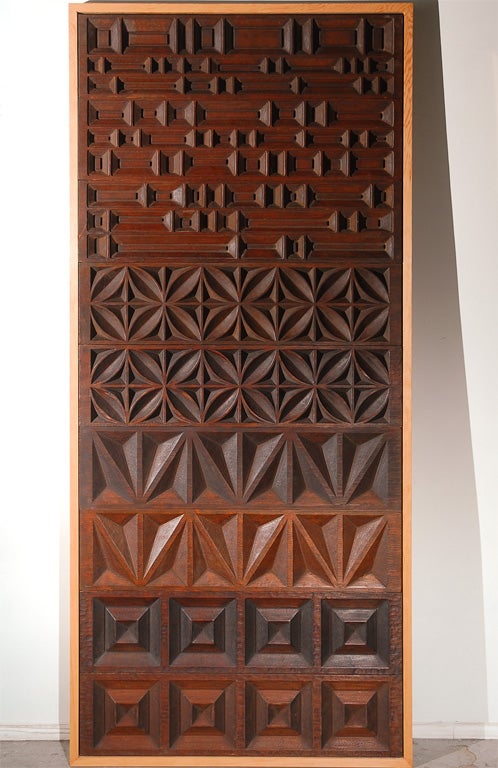 Carved Redwood Wall Relief by Sherrill Broudy 2