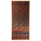 Carved Redwood Wall Relief by Sherrill Broudy