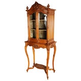 Louis XV style vitrine on stand