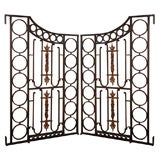 Antique Pair of French Louis XVI style wrought iron gates