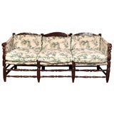 Late 18th C. Cushioned Walnut Arlesien Canapé