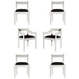Set of 6 1960s Dining Chairs by Vico Magistretti for Cassina