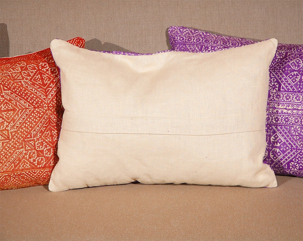 Antique Fez (Morocco) Embroidered Pillows w/ Natural Kapok Fill 1
