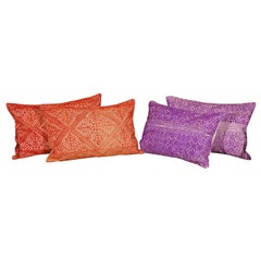Antique Fez (Morocco) Embroidered Pillows w/ Natural Kapok Fill