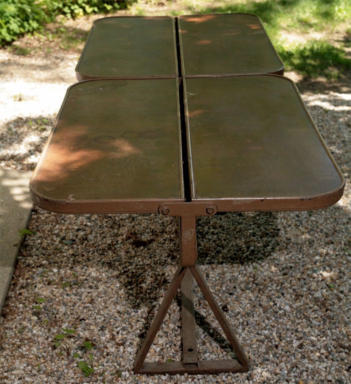 Industrial Folding Table For Sale at 1stDibs
