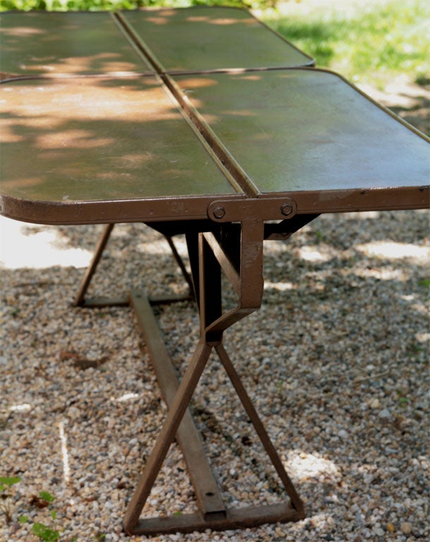 Industrial Folding Table For Sale at 1stDibs