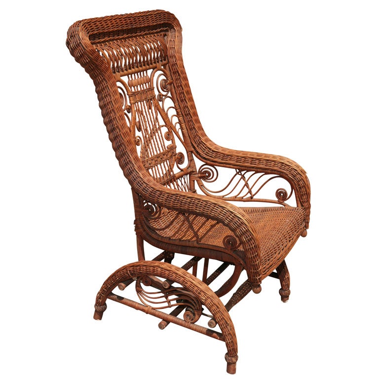 VICTORIAN WICKER PLATFORM ROCKER