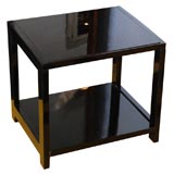 ART DECO BLACK LACQUER CUBE TABLE