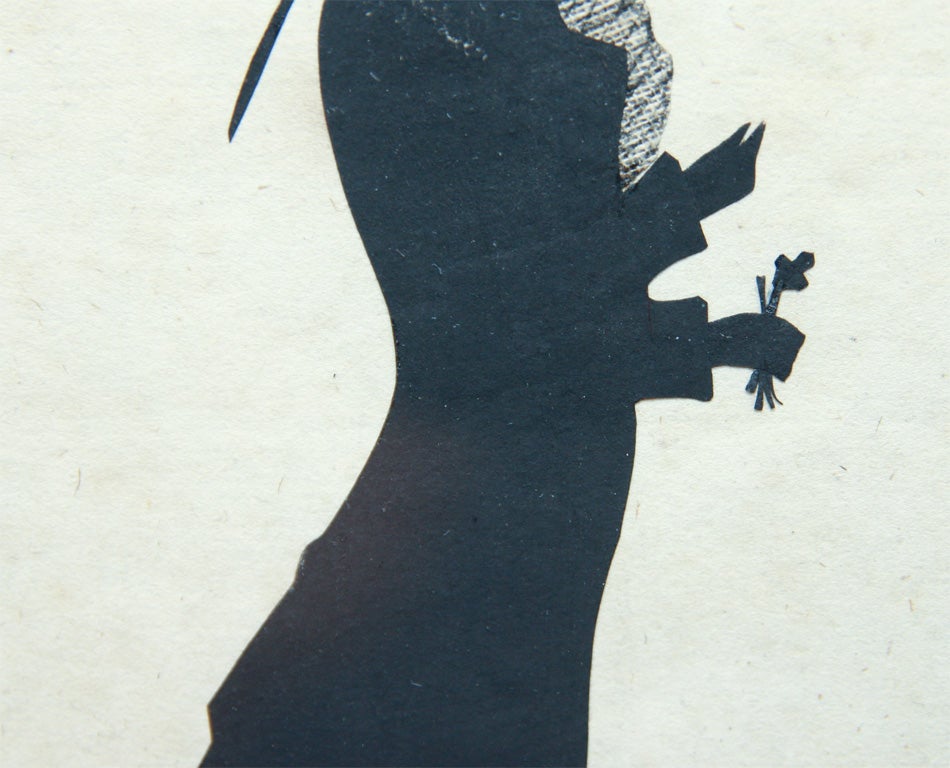 Paper Pair of Cut Silhouettes of English Gentlemen