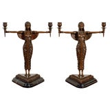 Egyptian Deco candle sticks